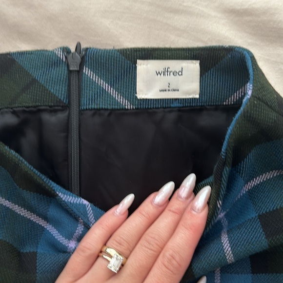 Aritzia Blue Checkered Mini Skirt - Picture 2 of 3